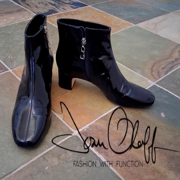 Joan Oloff Pattern Leather boots - Picture 1 of 9